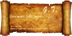 German Tímea névjegykártya